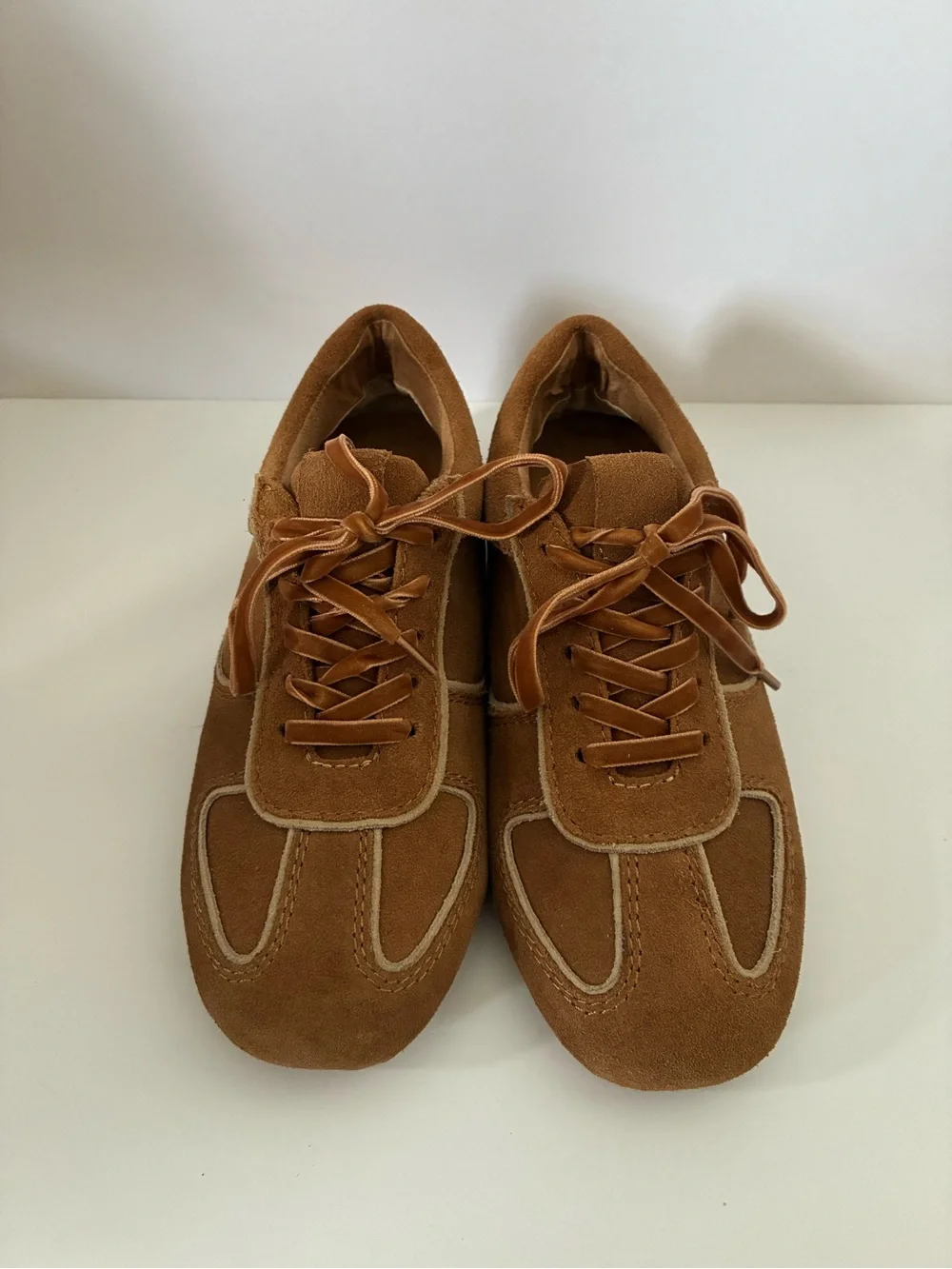 Kelsi Dagger Stover Tan Suede Lace-Up Sneakers Sz. 6.5 NWOT